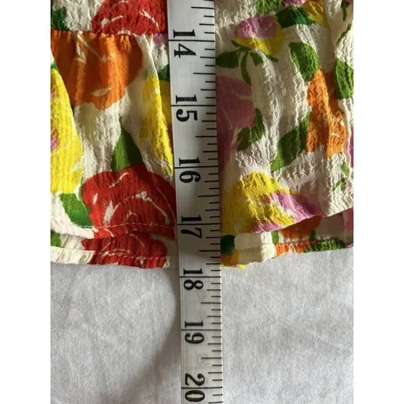 MANGO Women’s Pradera Colorful Floral Belted Lined Mini Skirt Size XL - Picture 8 of 10